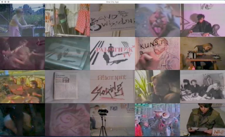 The interface was also used for the presentation of uncommented footage from Rabotnik TV, a Pirate TV station from 1980s Amsterdam